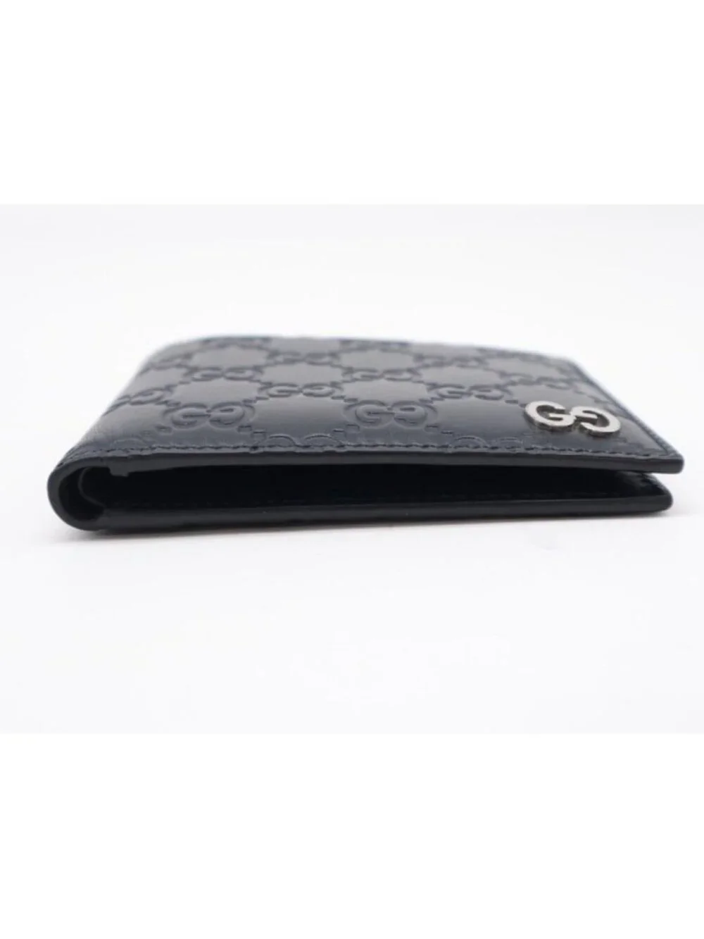 Gucci Bi Foldwallet Guccissima Navy Leather Silver Wallet